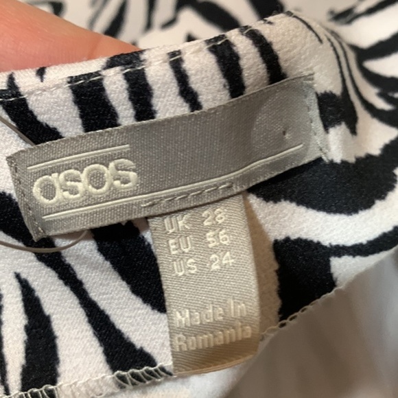 ASOS Curve Black & White Zebra Pencil Midi Dress NWT - Picture 10 of 12